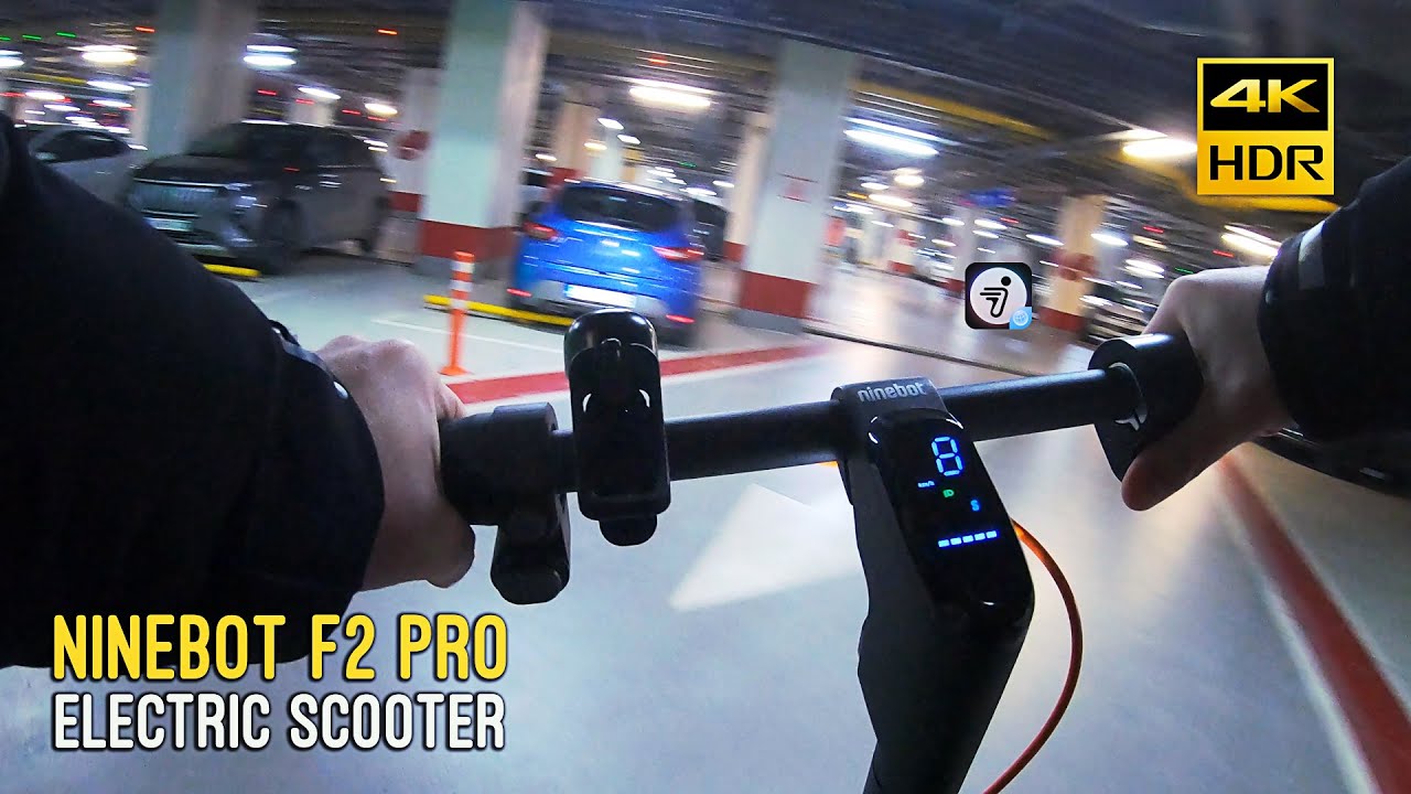 Segway Ninebot F2 Pro Electric Scooter - Shopping Mall Parking Lot Ride  (Environment Sound Only) 4K 