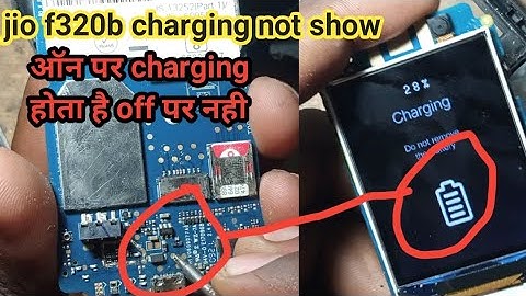 jio f320b charging not show