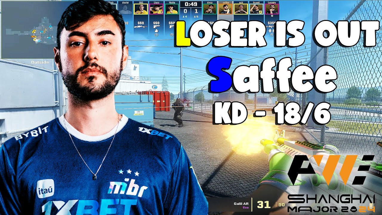 SAFFEE CS2 POV - MIBR VS FLYQUEST - LOSER IS OUT - PW SHANGHAI MAJOR CS2 2024 