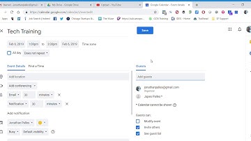 Google Calendar - Creating an Event and Inviting Guests