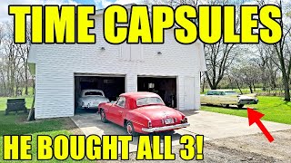 Insane Barn Find Uncovered After Decades! Original Paperwork Inside! 50’s Mercedes & Cadillac!