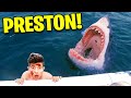 Preston fell into the shark tank then..