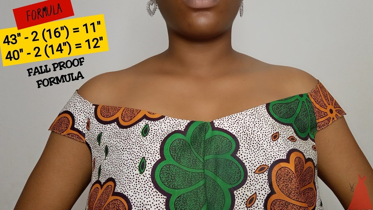 How to Calculate and Sew a Perfect OFF SHOULDER SLEEVE that won't fall!@Stitchadress