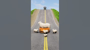 Cars vs Sheep 3D Model BeamNG Drive-# gameplay.