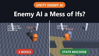 Unity Enemy AI a Mess of If-Statements State Machine for Patrol, Chase & Attack
