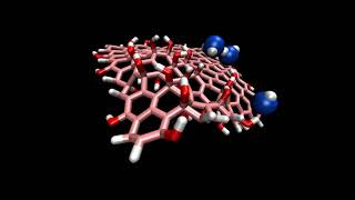 Graphene oxide nanoparticle in interaction with water (molecular dynamics simulation with script)