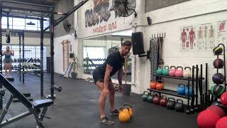 Kettlebell Gorilla Row demonstration