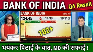 BANK OF INDIA share news today,Q4 Result analysis,target tomarrow ,bank of india share news,