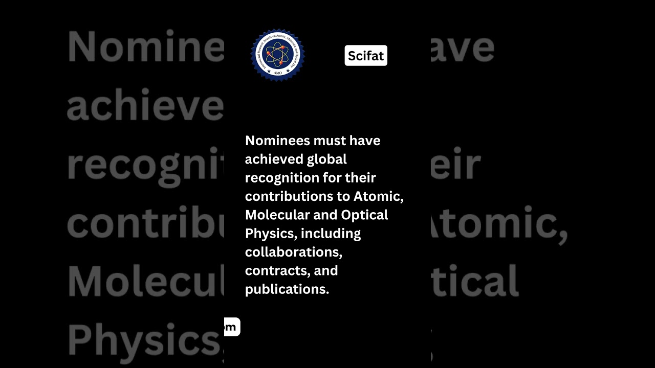 Global Excellence in International Research Awards on Atomic, Molecular and Optical Physics