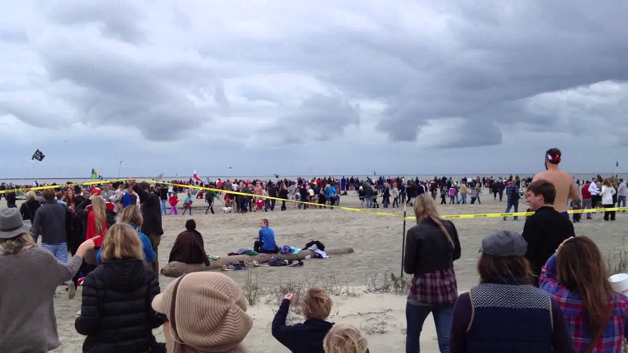 Polar Bear Plunge 2014 New Year's Day Sullivan's Island Charleston