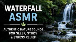 Waterfall ASMR • Authentic Nature Sounds for Sleep, Study & Stress Relief