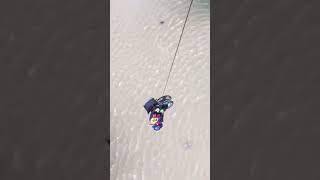 Wheelchair hoist air rescue during Hurricane Harvey