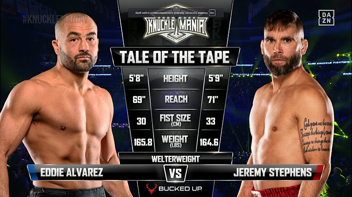 EDDIE ALVAREZ VS JEREMY STEPHENS FULL FIGHT BKFC KNUCKLE MANIA 5