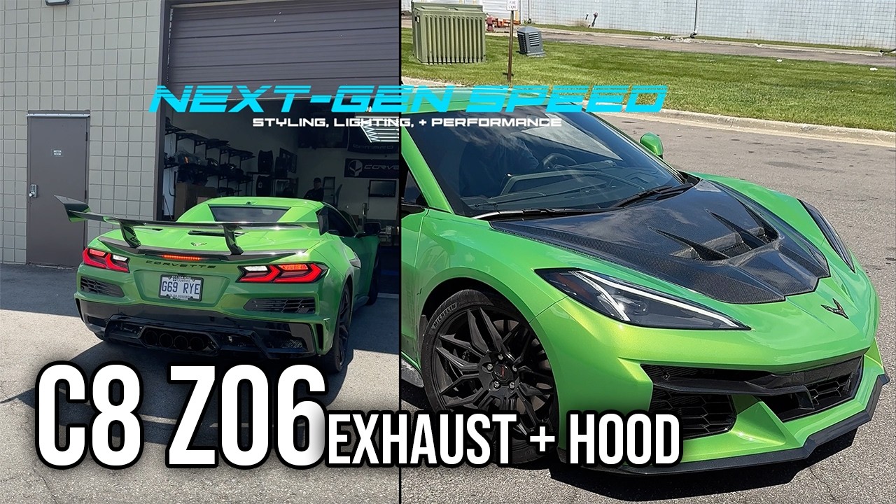 C8 Corvette Z06 F1 Exhaust + ZR1 v1 Carbon Hood Installation #c8