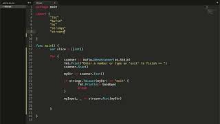 golang go language slice, scanner string, convert string to an integer and sorting a slice