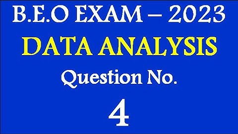 TRB | BEO Exam 2023 | Data Analysis | Question No.4 | #tnpsc #tet #police #maathiyosimathseasy