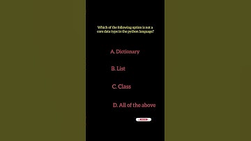 Which of the following option is not a core data type in the python languages #python ##code #mcq