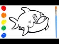 How to Draw a Shark EASY Step by Step / Как Нарисовать Акулу