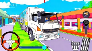 Truck Simulator VietNam Game - Hino Truck Transporting Vinamilk Products - Android Gameplay screenshot 2