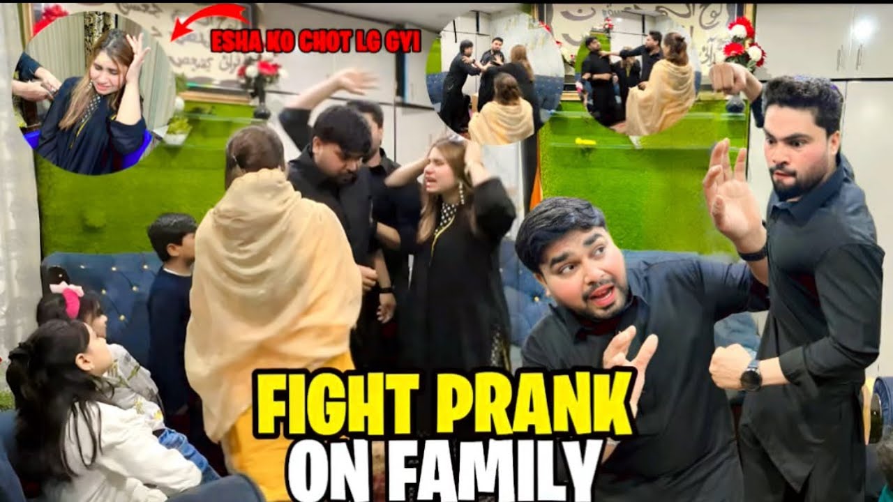 Fake Fight Prank on Family// Esha ko sachi chot lag gai// Esha ko lga injection// API ko Di Eidi