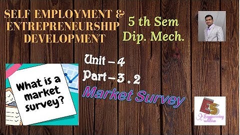 SEED Unit-4 Part-3.2 Market Survey By P. N. Chhaniyara