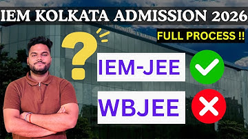 IEM JEE 2026 Admission Process 🔥| Registration, Eligibility ✅ & Counselling Guide #iem #wbjee2026