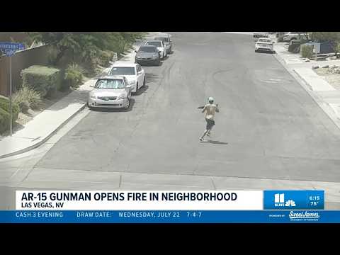 Frightening scene in Nevada neighborhood as gunman fires on homes