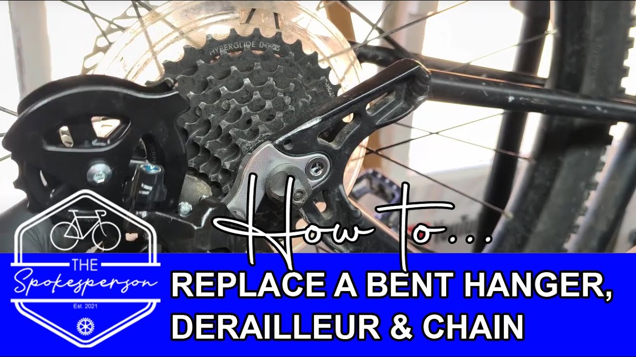 How to replace a bent derailleur, hanger and chain
