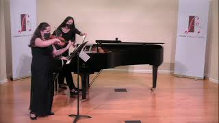 Robert Schumann Violin Sonata no. 1 in A minor, OP. 105. Abigail McLaughlin, Violin, Mio Arai, Piano