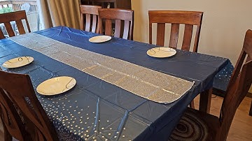Tablecloth and Sequin Table Runner Set