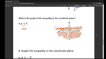Inequalities in One Variable in the Coordinate Plane