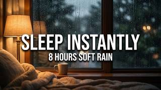 Soft Night Rain in Outside the Bedroom Window Dark, Cozy Relax Ambience for Sleeping