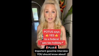 POTUS supports federal gas tax holiday.