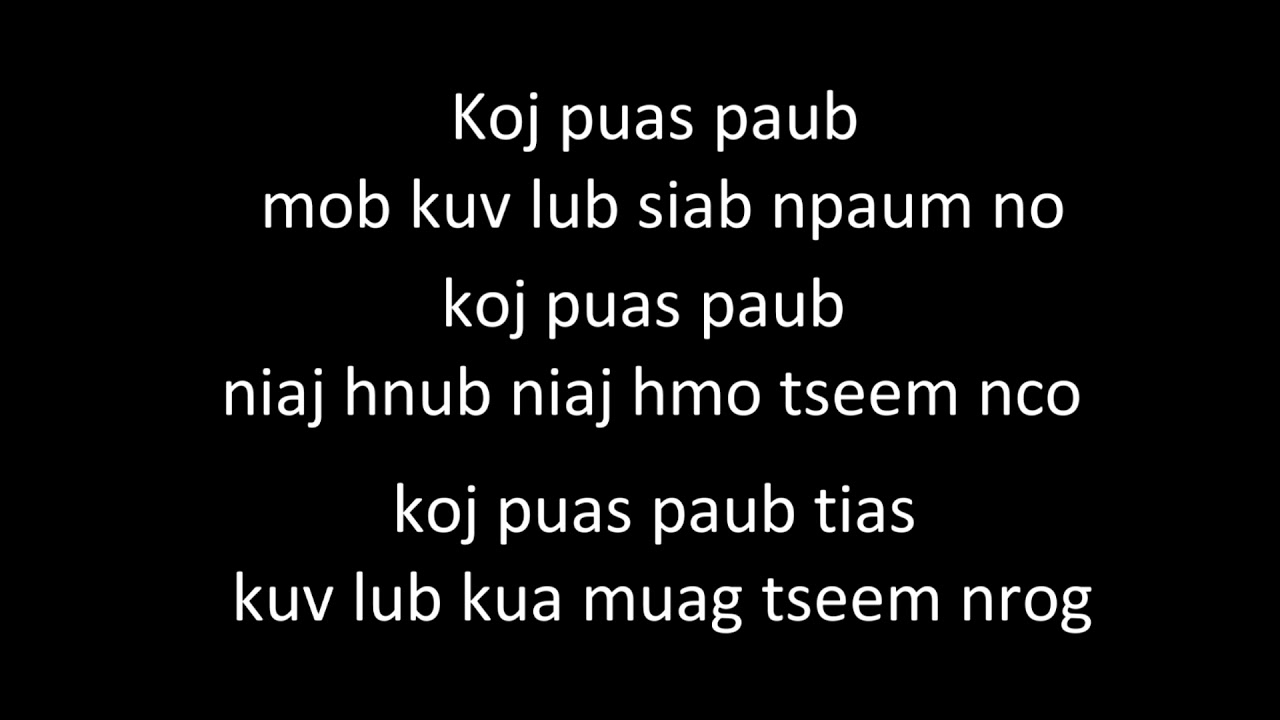 Hmong Karaoke- Yog Kuv Ntxov Paub by Reflection