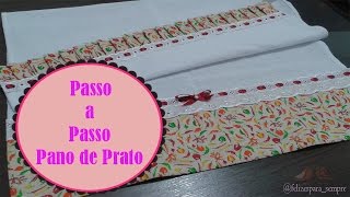 Aprenda a decorar um lindo Pano de Prato