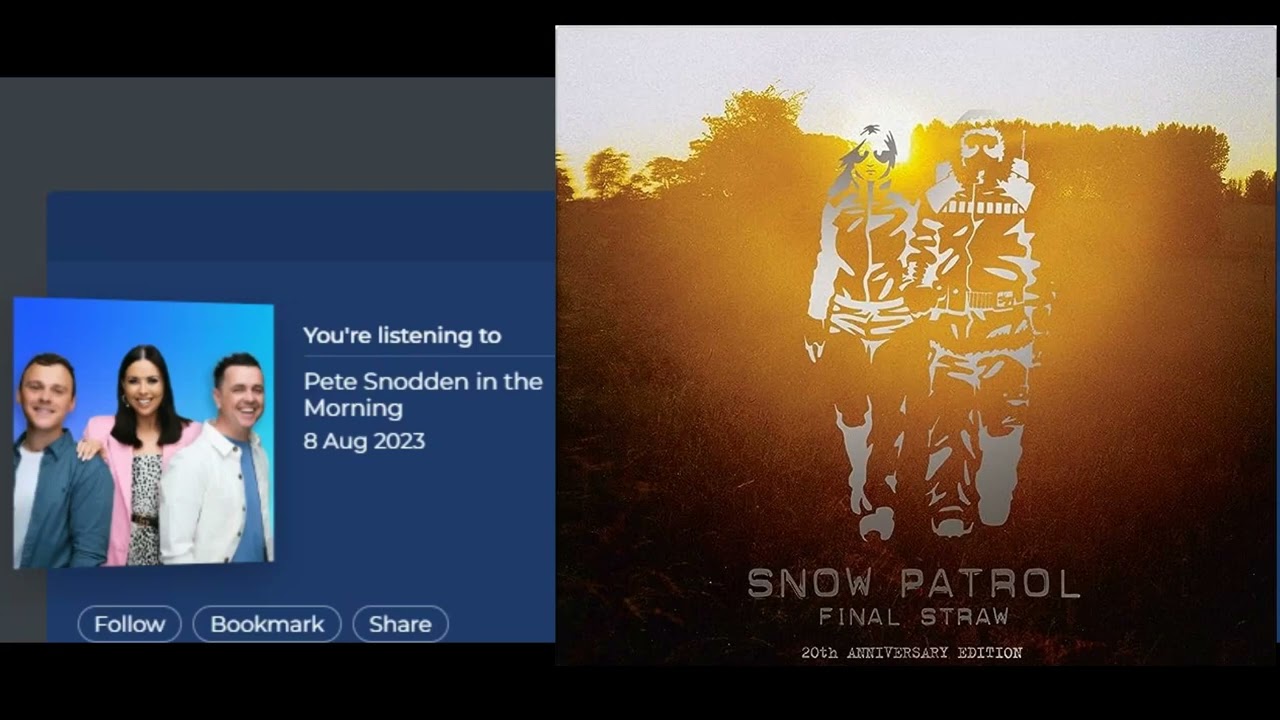 Gary Lightbody - Snow Patrol Final Straw 20th anniversary - Cool