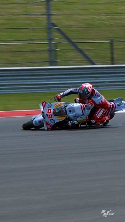 Marc Marquez crashes out from the lead! 💥 ❌ | 2024 #AmericasGP