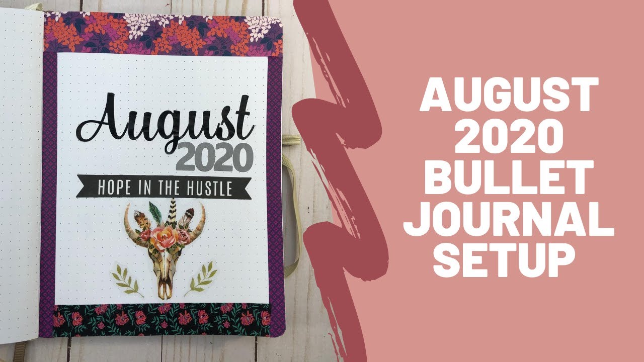 August 2020 Bullet Journal Setup, Plan with me, August Layout in my ...