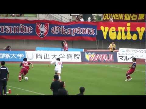 2012 J2 第17節 ファジアーノ岡山 後半 石原選手の突破