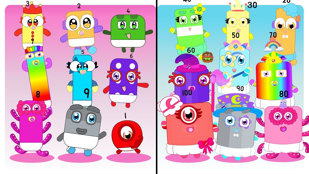 Sprunki OC Numberblocks 10 to 100 | Compilation Incredibox #sprunki #numberblocks #incredibox