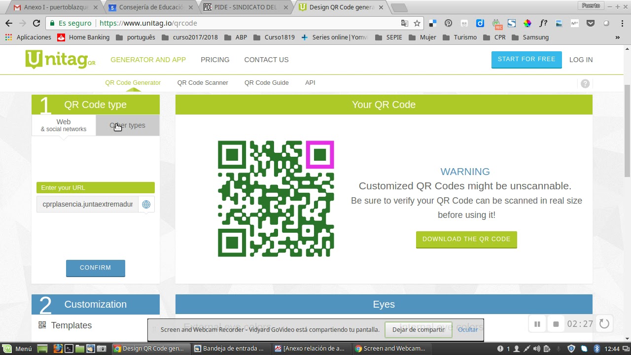 Crear un QR en Unitag - YouTube