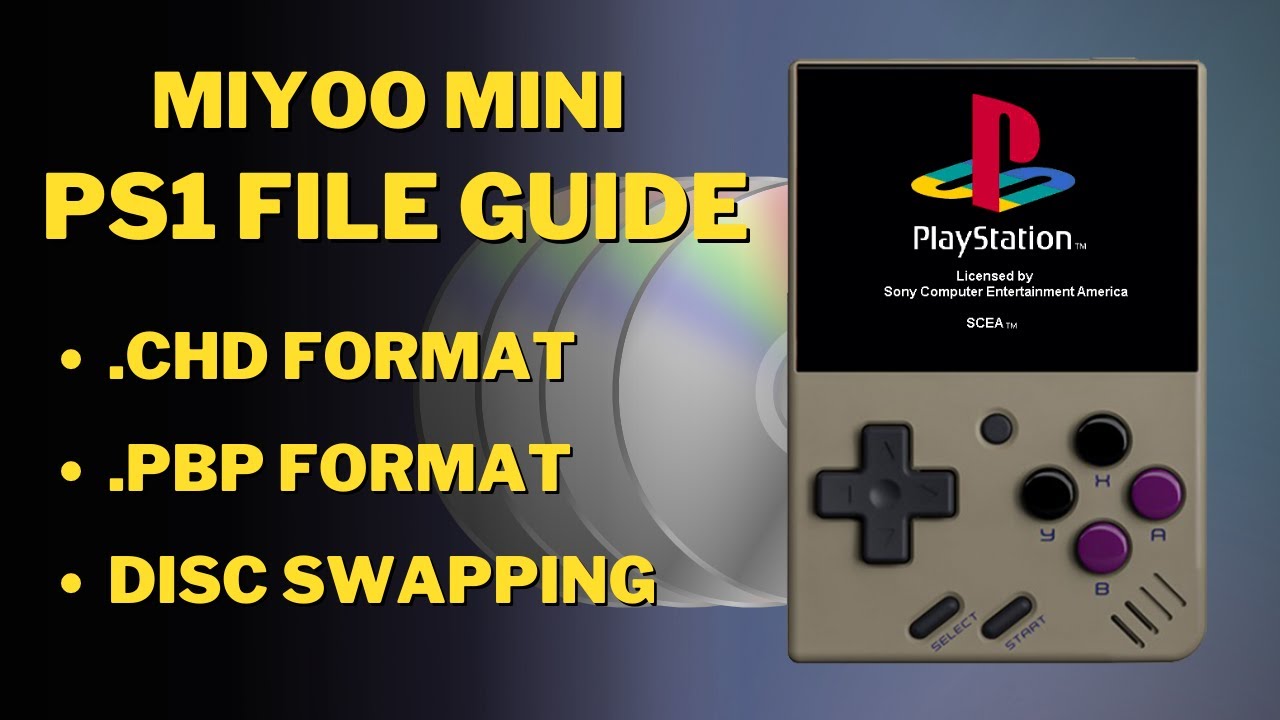 How to play PS1/Playstation files on Miyoo Mini  PBP, CHD Conversion  Tutorial, Disc Swapping Guide 