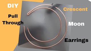 DIY Pull Through Crescent Moon Earrings | Easy Jewellery Making | Halloween Theme DIY Earrings