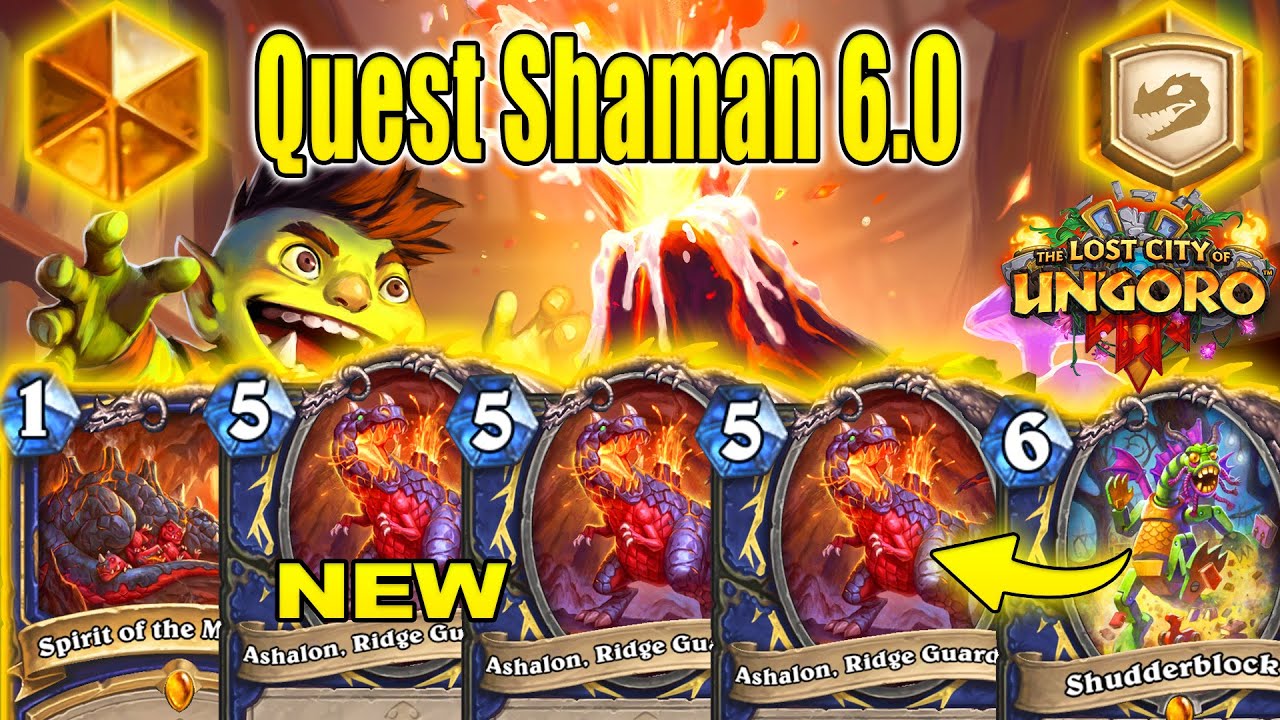 Best Quest Shaman 6.0 Deck Is OP With Triple Battlecry At The Lost City of Un'Goro | Hearthstone