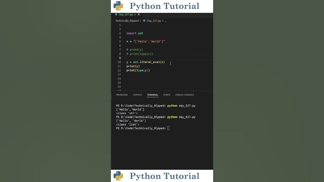 Converting Strings To Lists In Python | Python Tutorial - YouTube