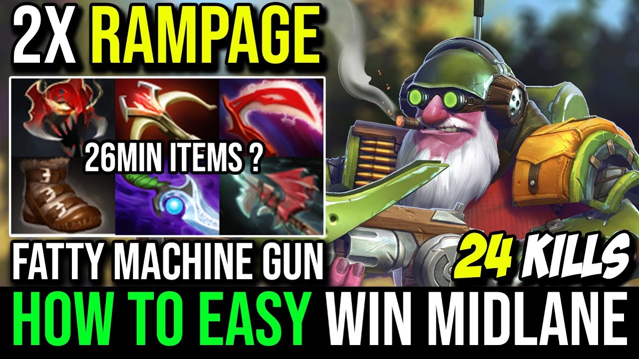 Sccc [Sniper] This is How to EZ Win Mid Double Fountain RAMPAGE 24KIlls 7.20c | Dota 2 Full Game