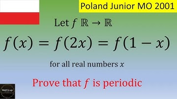Junior Polish math Olympiad 2001: Functional equation and periodicity
