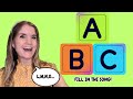 Abc song  learn the alphabet  fill in the song  teacher jen learn to talk