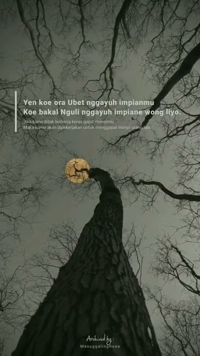 STORY WA JAWA - STORY WA 30 DETIK - LITERASI JAWA - PITUTUR JAWA - STORY PEKERJA KERAS - MOTIFASI