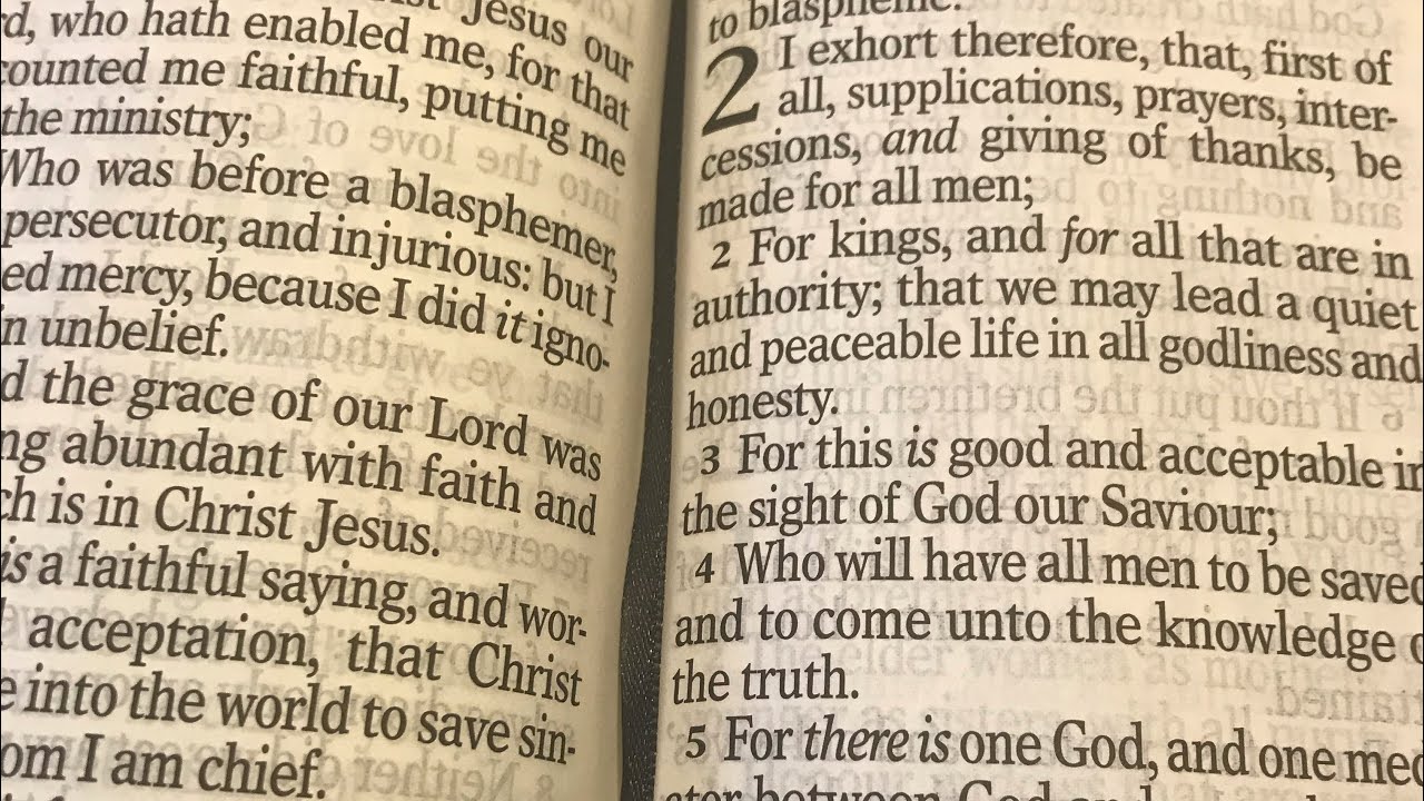 1 Timothy Chapter 2 - YouTube